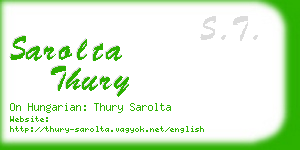 sarolta thury business card